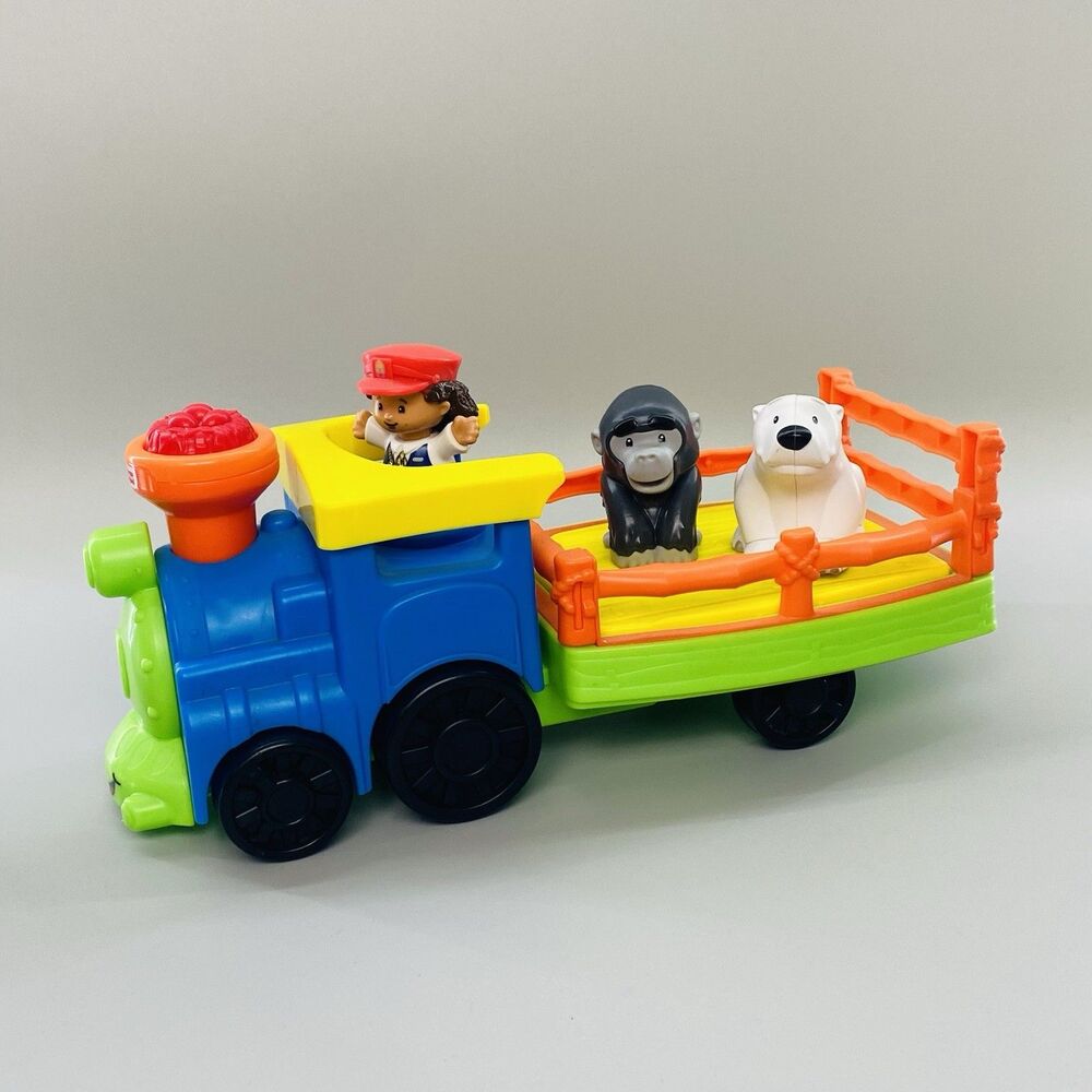 Fisher Price Little People Choo Choo Zoo Train Conductor Animals Gorilla Bear